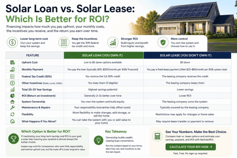 Solar loan vs lease comparison guide ()