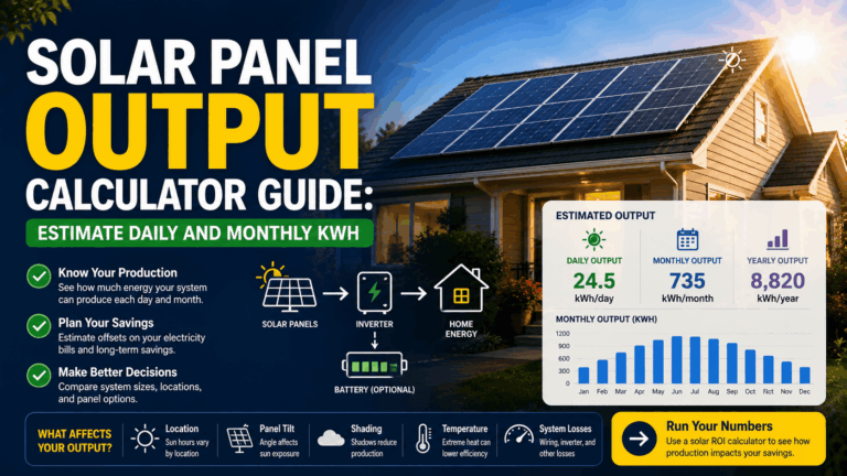 Solar Panel Output Calculator Guide