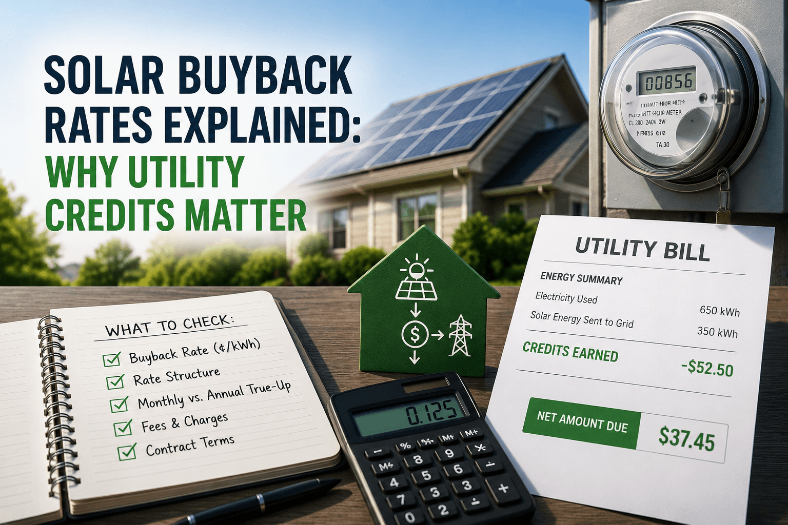 Solar buyback explained with utility credits