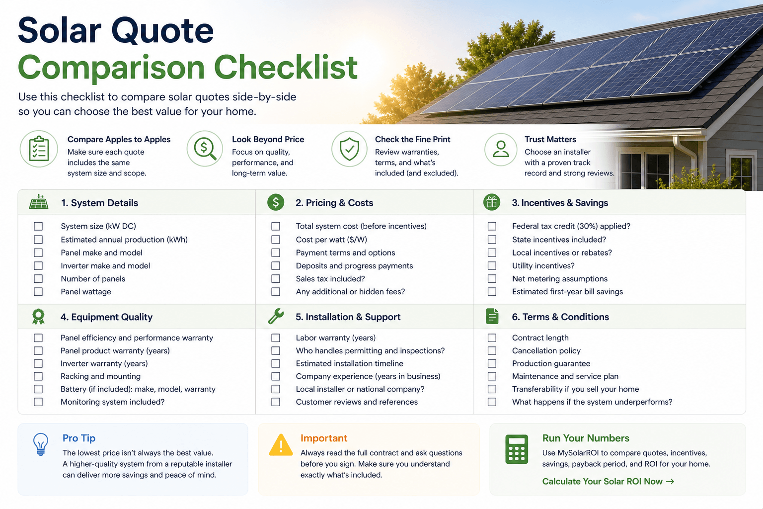 Solar quote comparison guide ()